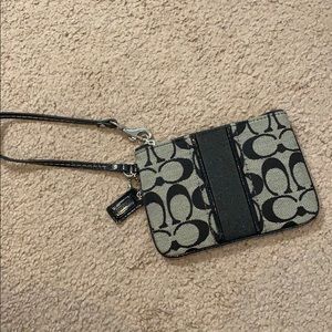 LIKE NEW Coach Black Wristlet